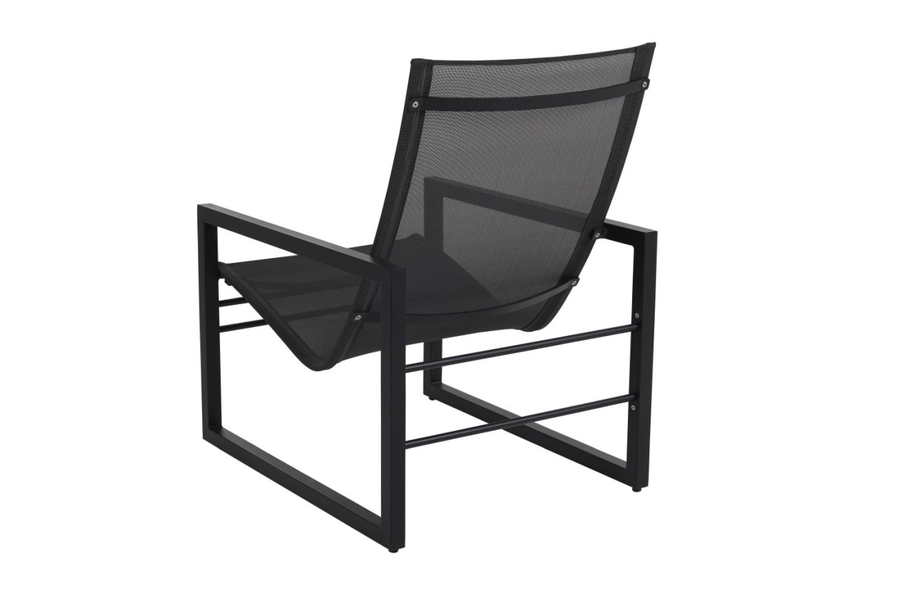 Gartensessel Vevi aus Metall, Schwarz