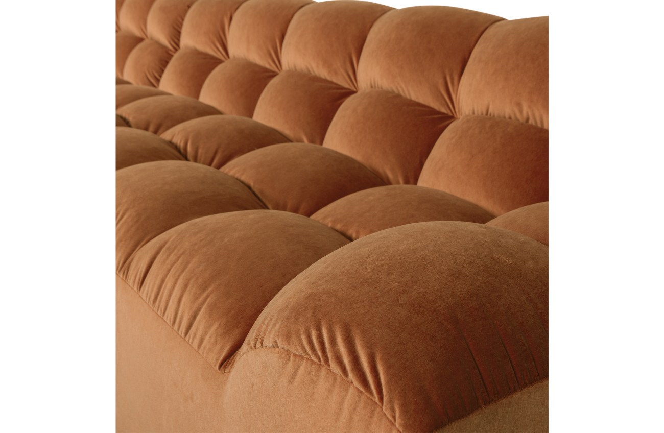 Ecksofa Allure aus Samt Links, Terra