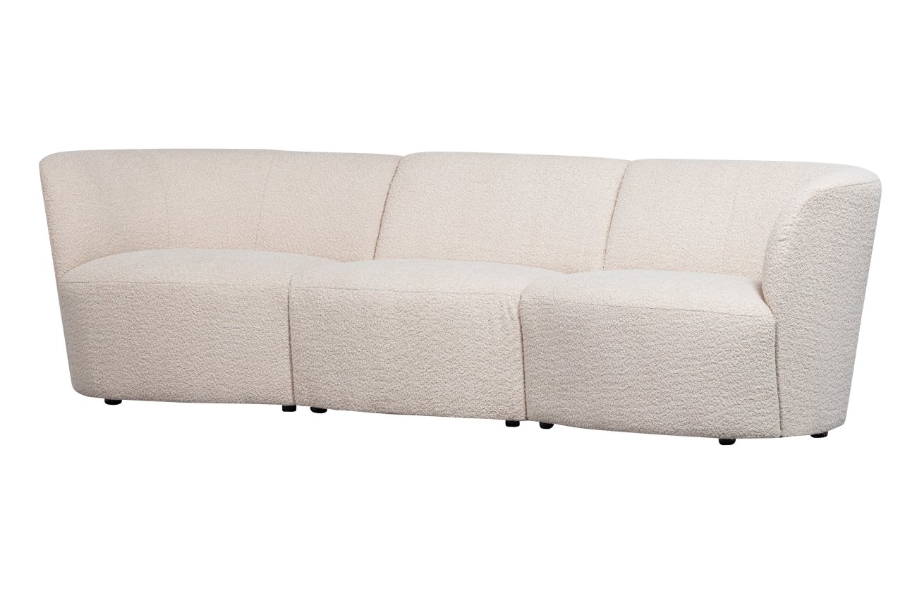 Sofa Coco aus Boucle-Stoff, Creme