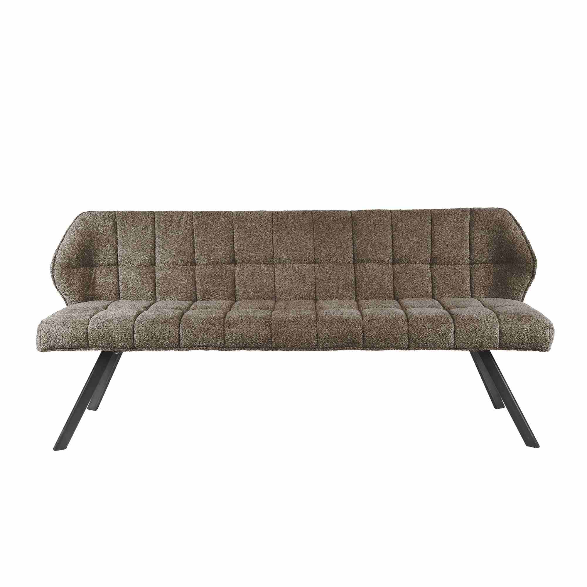 Esszimmerbank Spinras mit Lehne - Boucle, Taupe