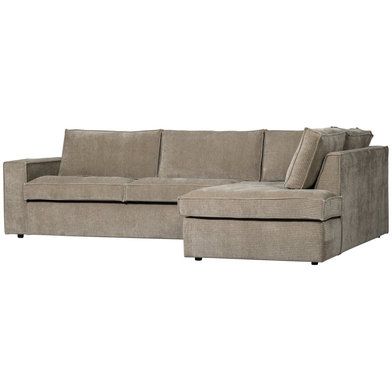 Ecksofa Hajo mit Cordbezug Rechts, Clay