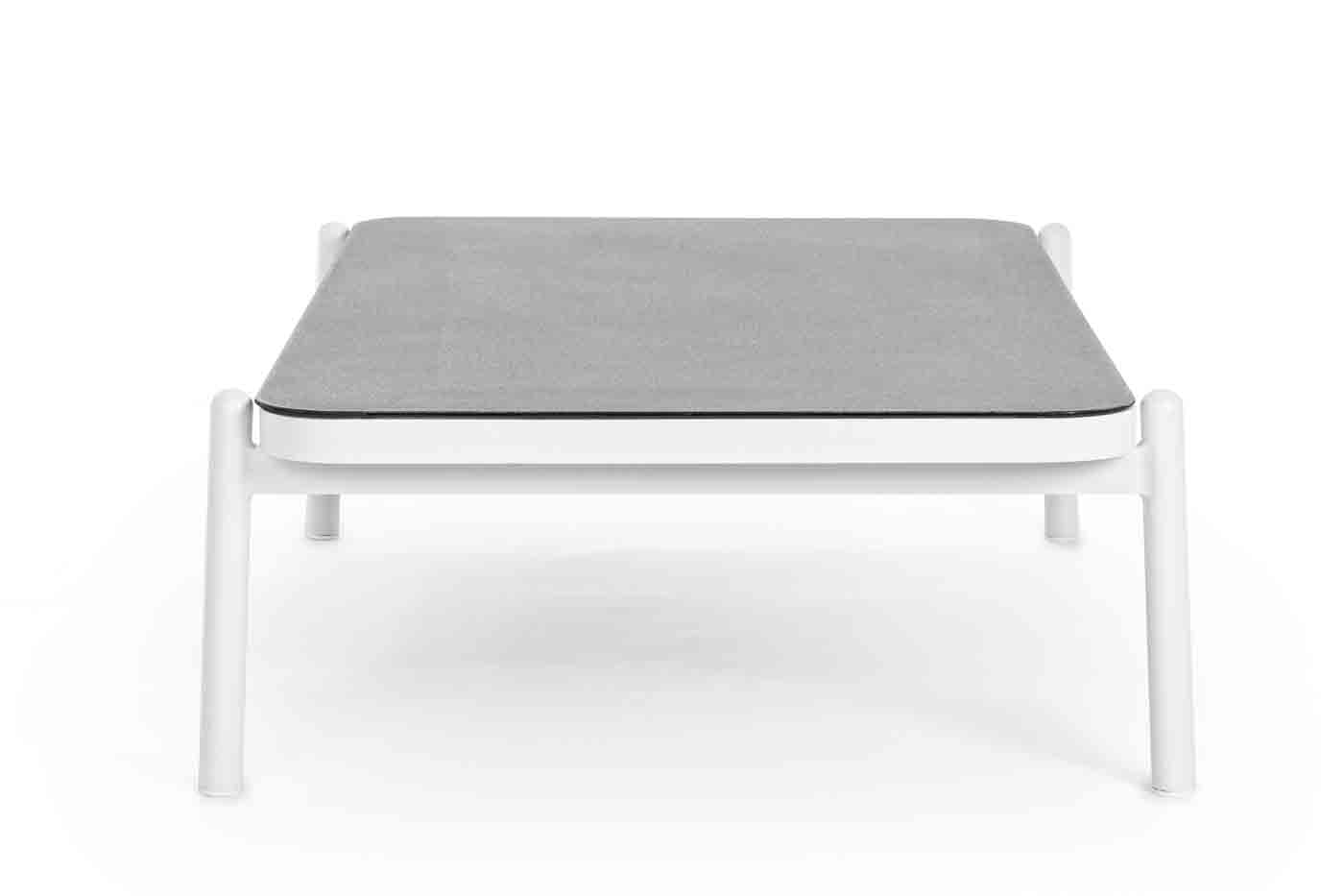 Couchtisch Florencia aus Aluminium, Weiß