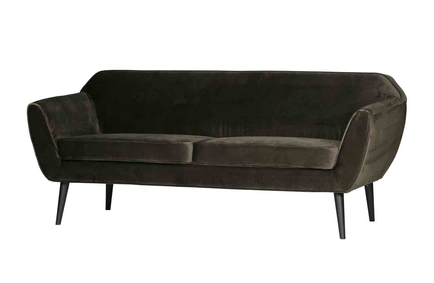 Sofa Rocco Samt, 187cm Grau