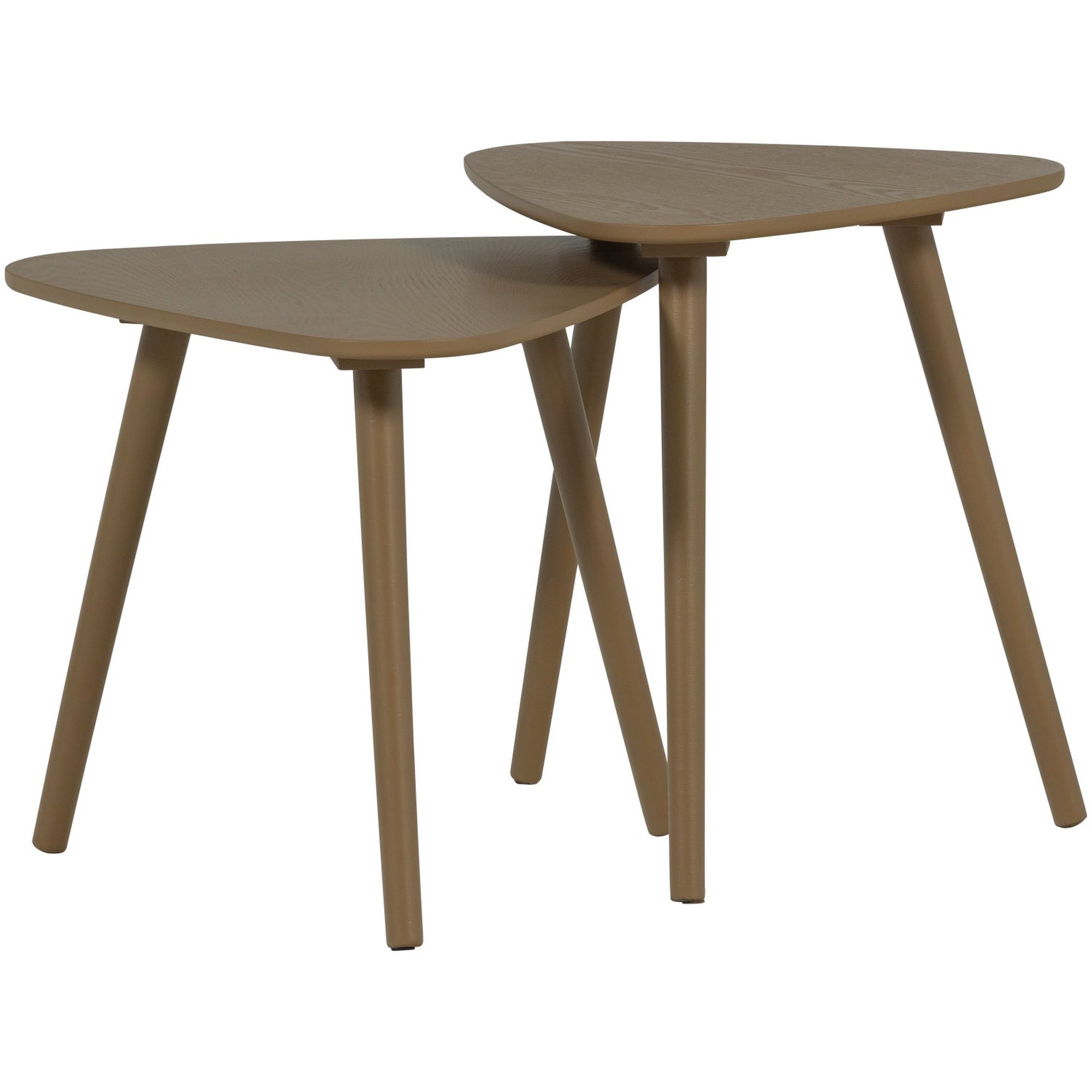 Beistelltisch Nila 2er-Set aus Holz in Braun - aus Eschenfurnier, modern & natürlich