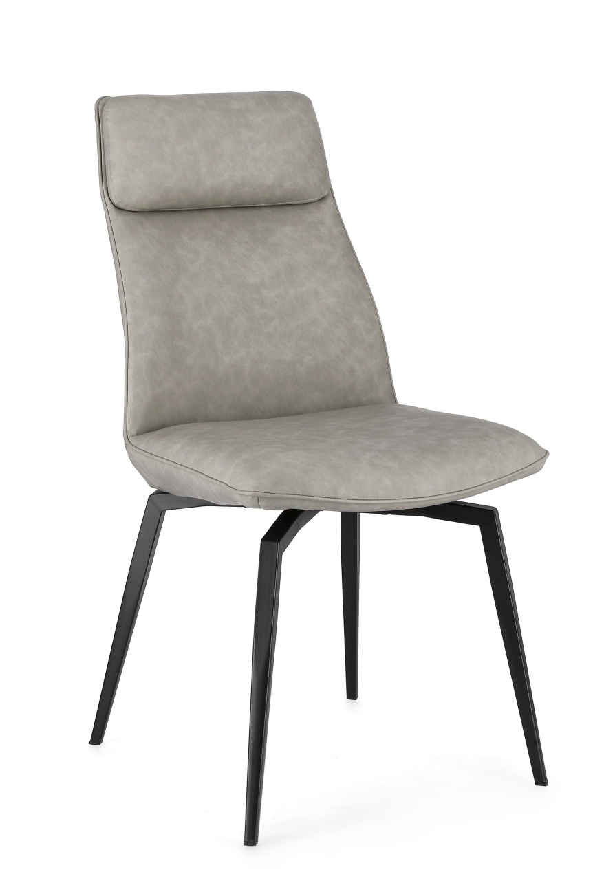 Esszimmerstuhl Lawrence aus Kunstleder, Taupe