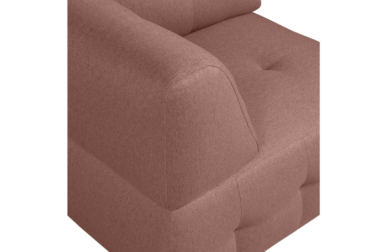 Modulsofa Louis Eck-Element aus gewebten Stoff, Rosa