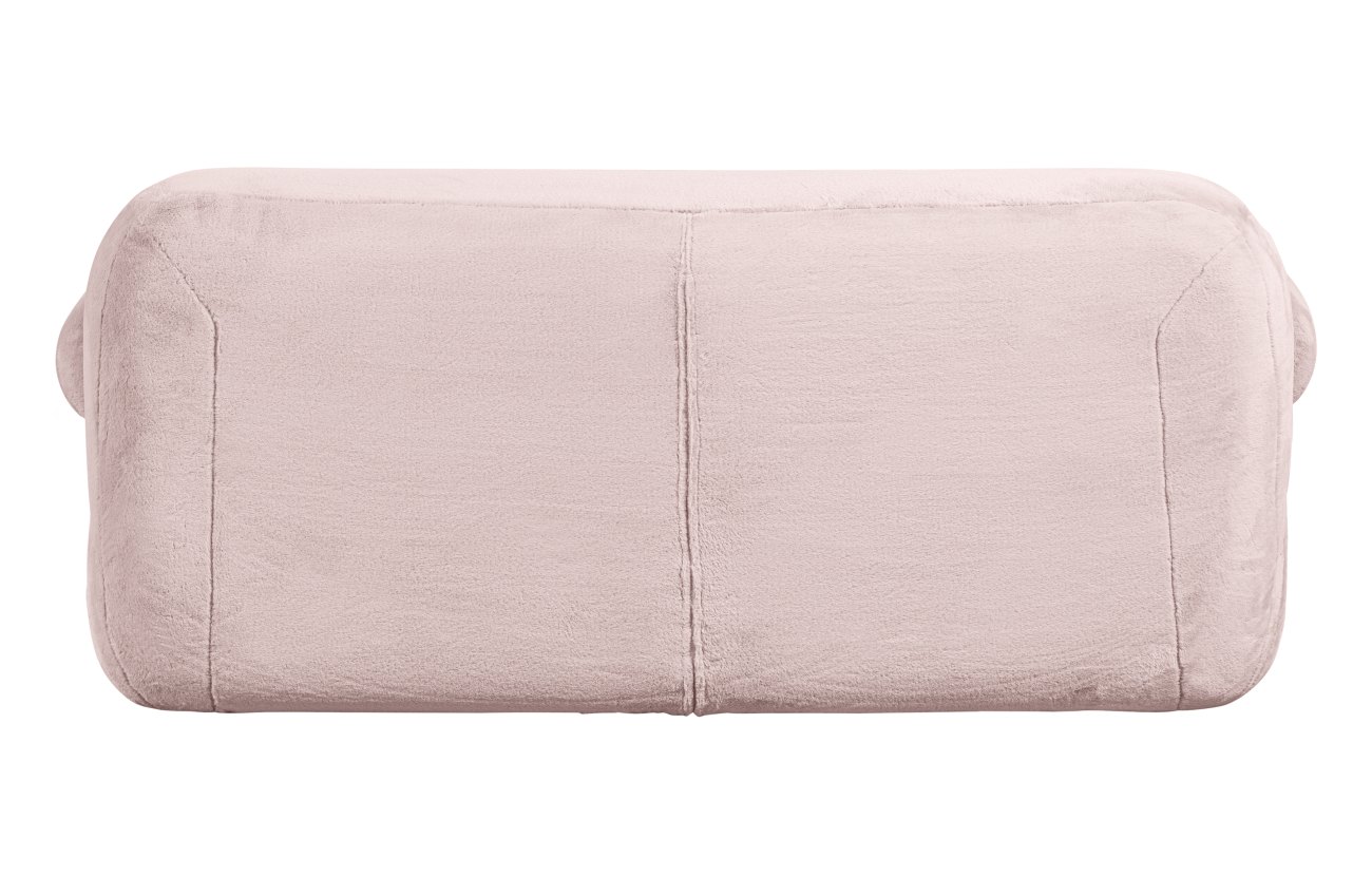 Sofa Jolie aus Pelz-Stoff, Rosa