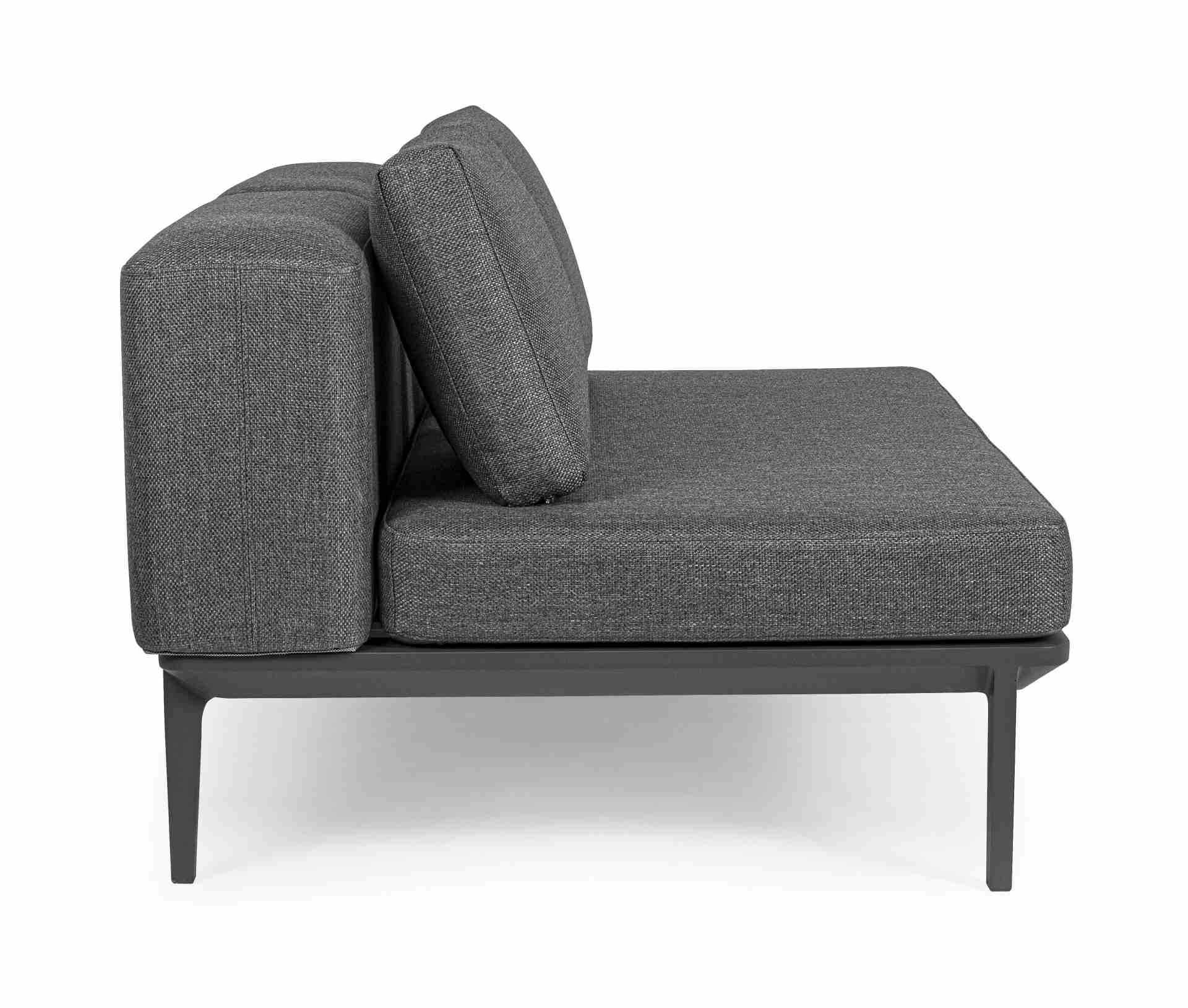 Sofa Matrix aus Aluminium, Anthrazit