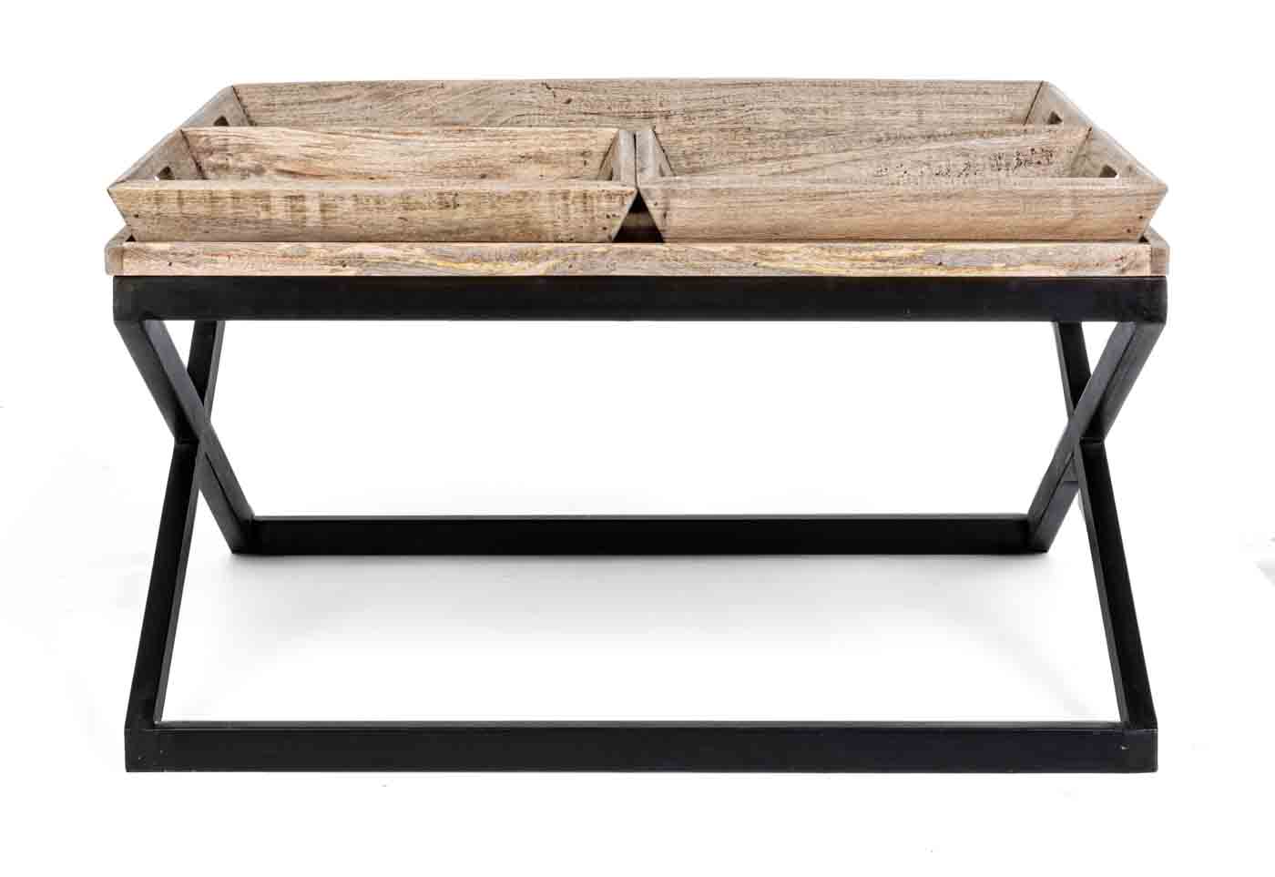 Couchtisch Tray aus Mangoholz, 90 cm