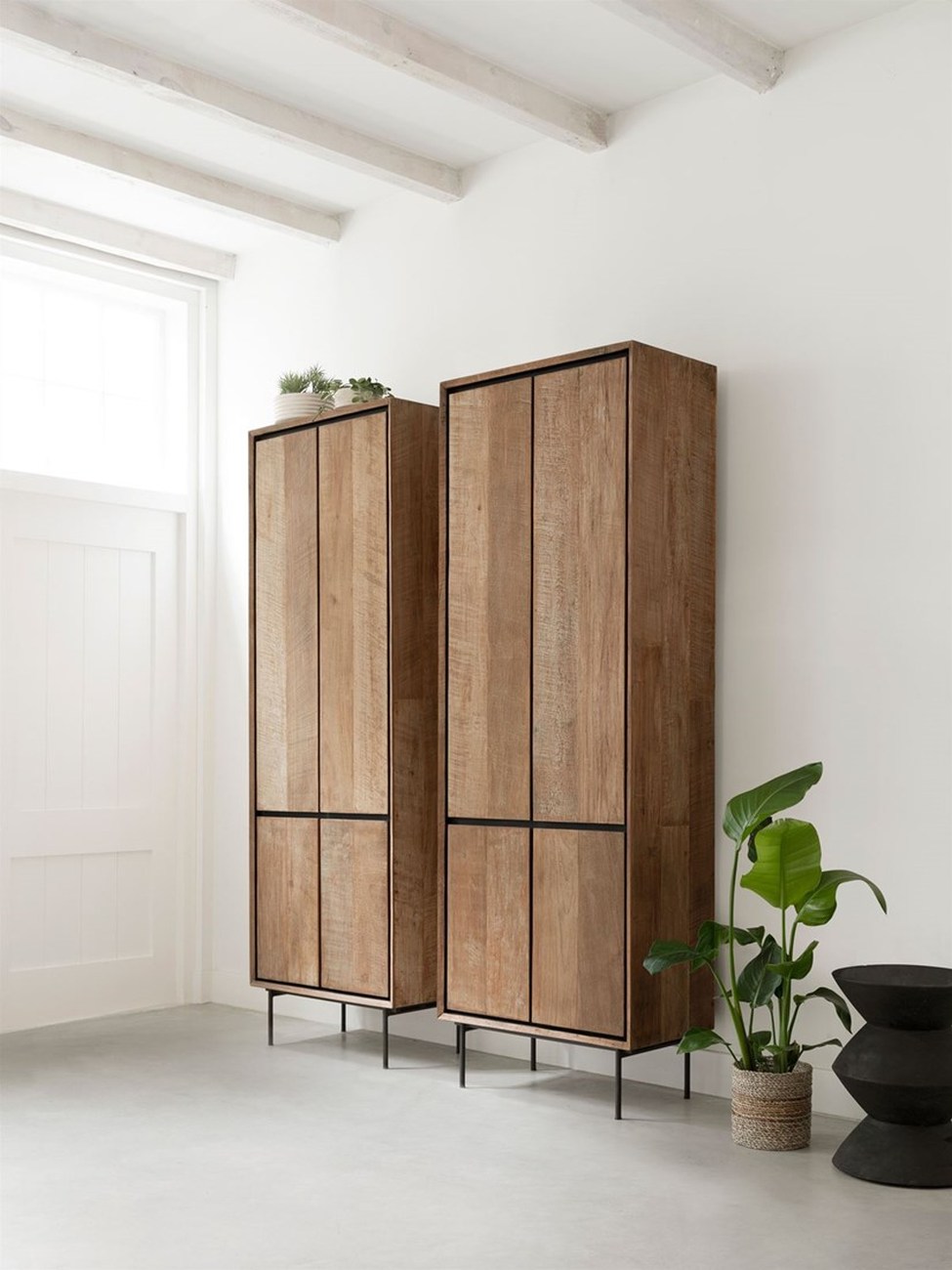 Schrank Metropole aus recyceltem Teakholz, 70 cm