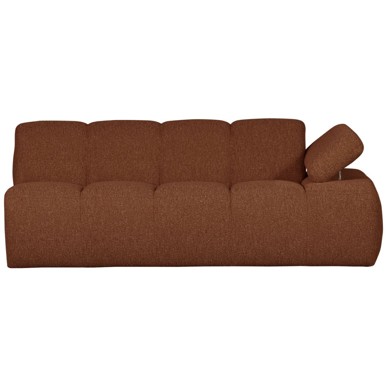 Modulsofa Mojo Boucle 2er Arm-Rechts, Rostbraun