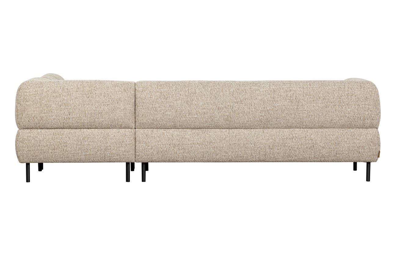 Ecksofa Lloyd aus grobmaschigen Stoff Rechts, Beige