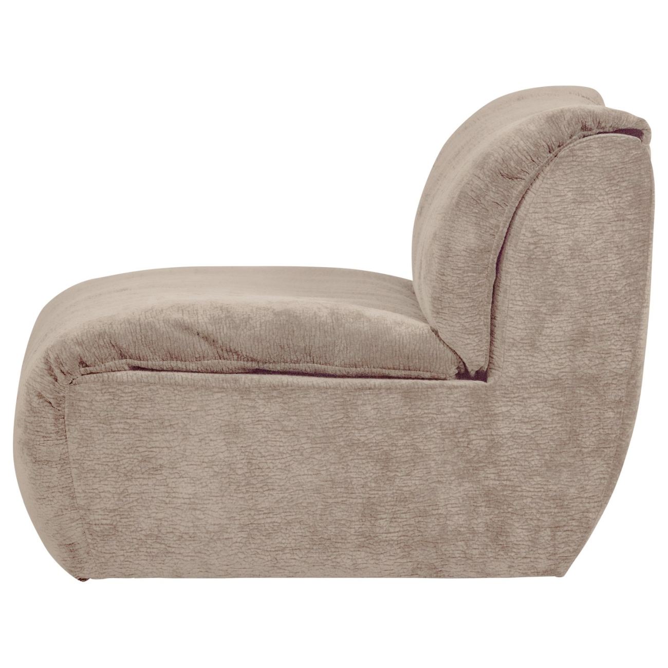 Sessel Baggy aus 3D-Chenille-Stoff, Sand