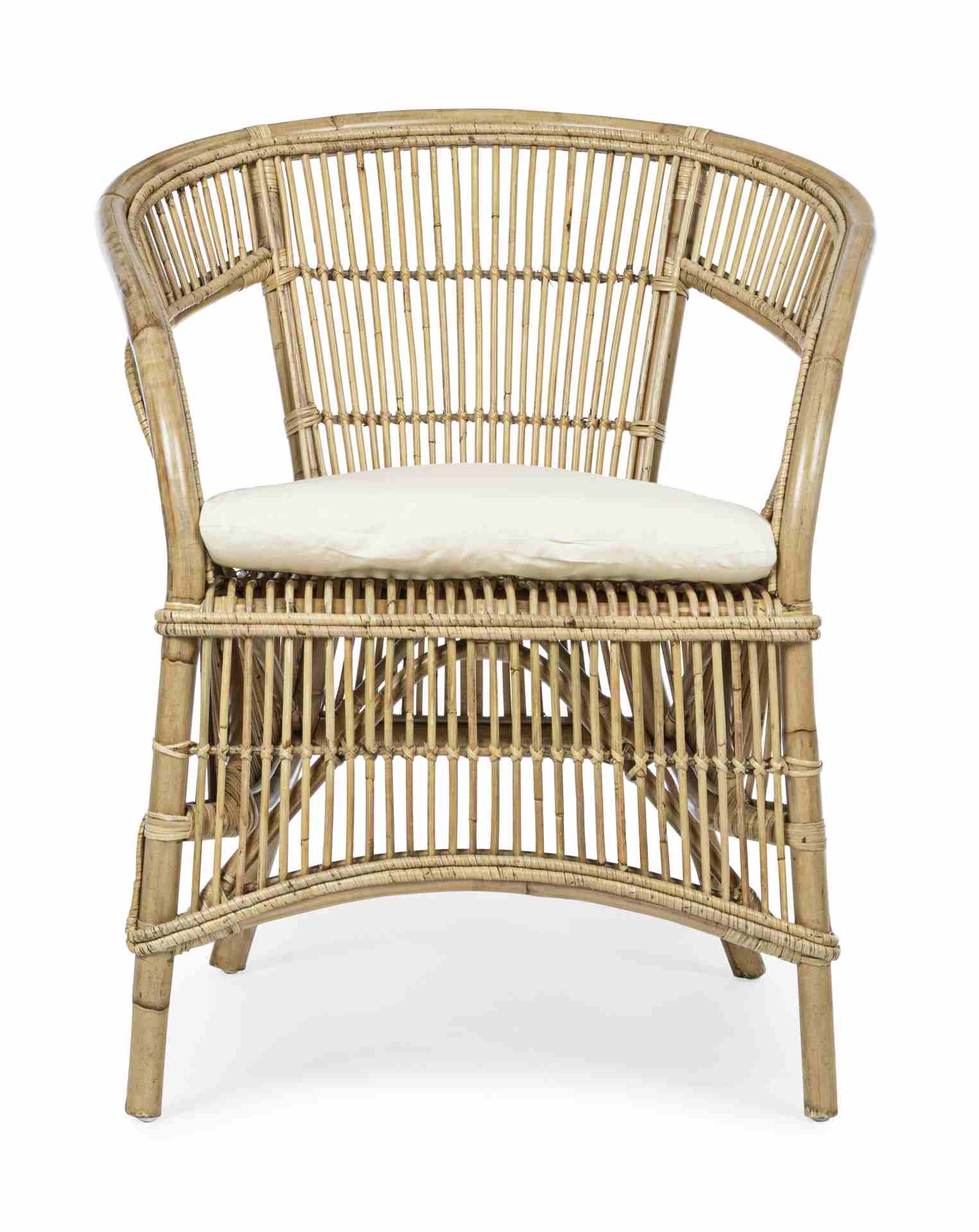 Sessel Consuelo aus Rattan, Natur