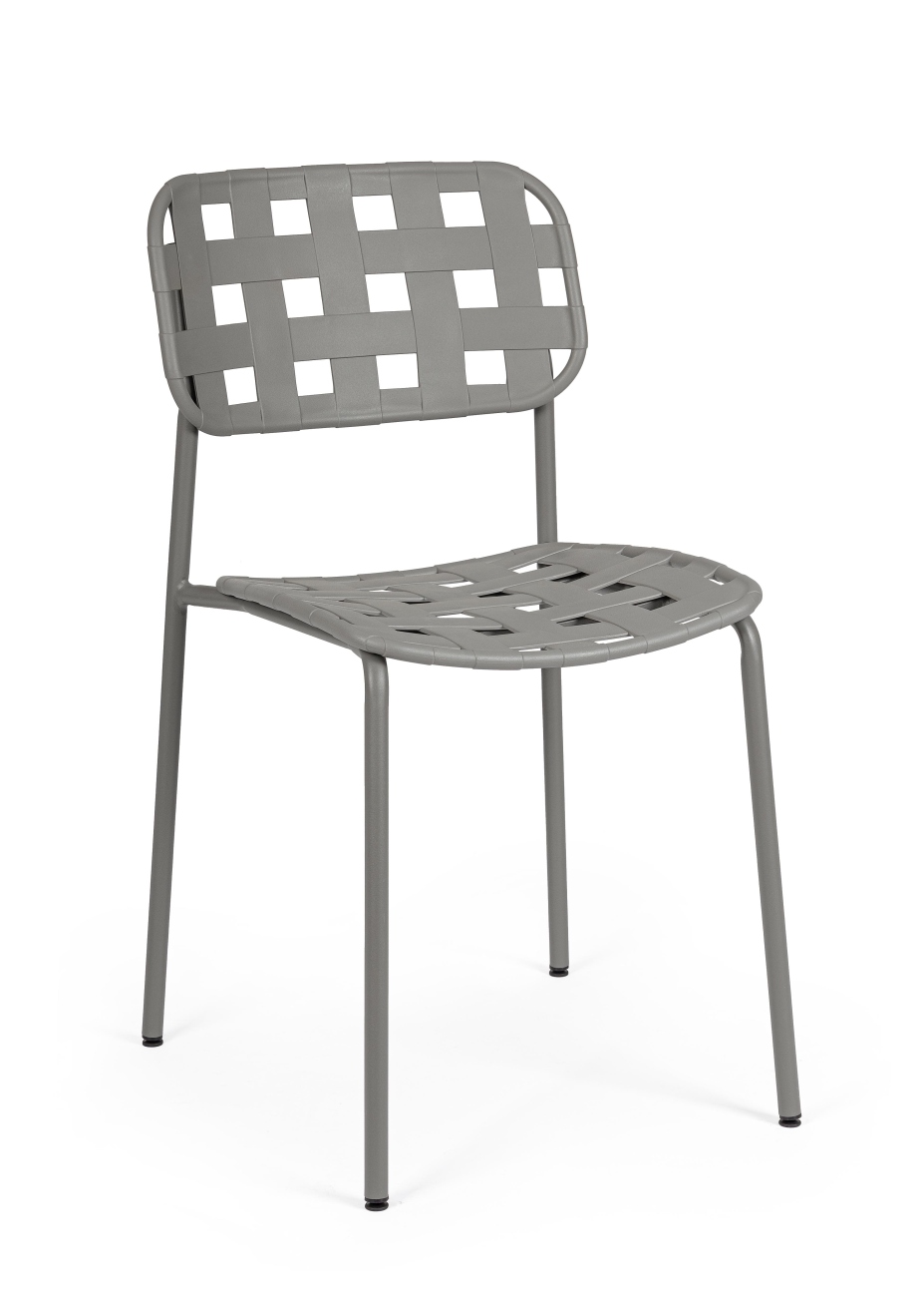 Gartenstuhl Clover aus Metall, Grau