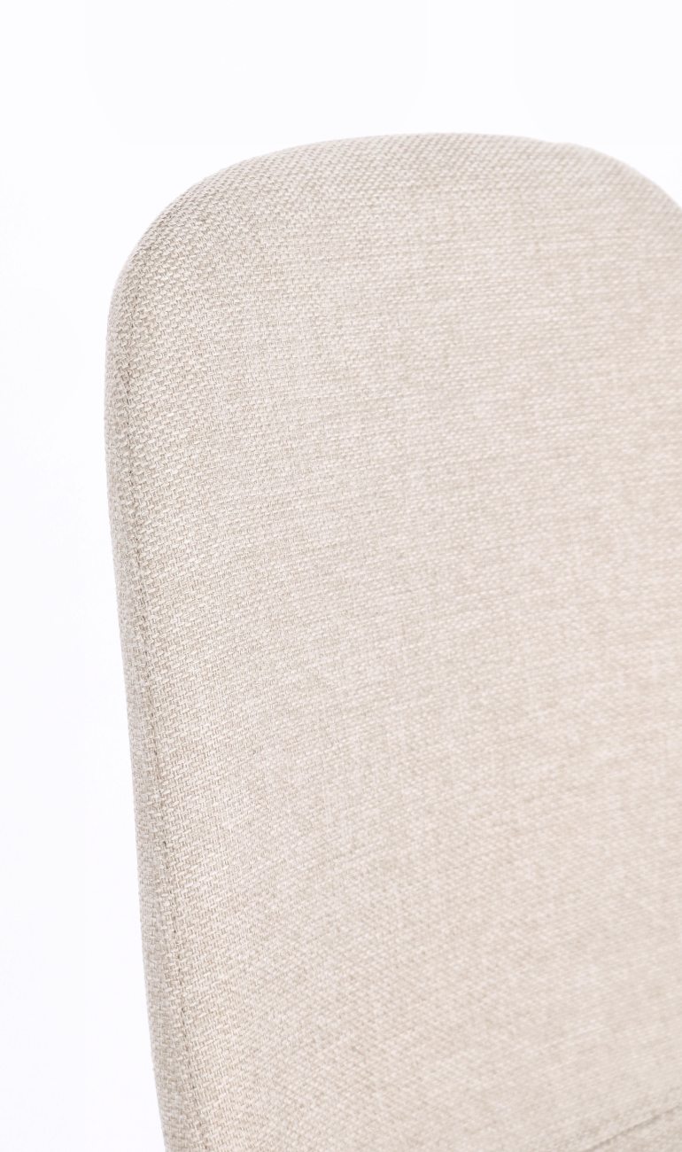 Esszimmerstuhl Irelia 4er-Set aus Stoff, Beige/Schwarz