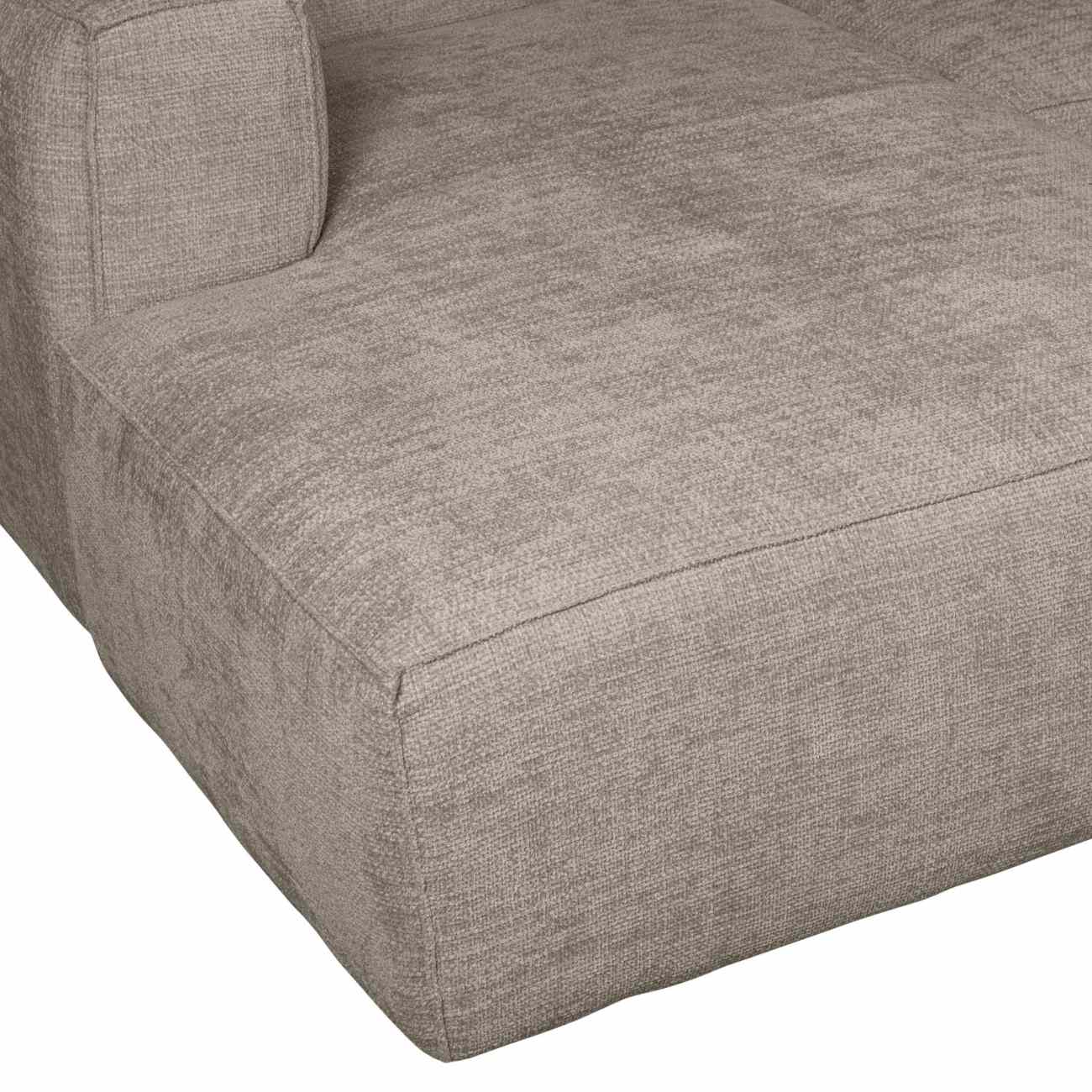 Chaiselongue Bean aus Melange-Stoff, Links