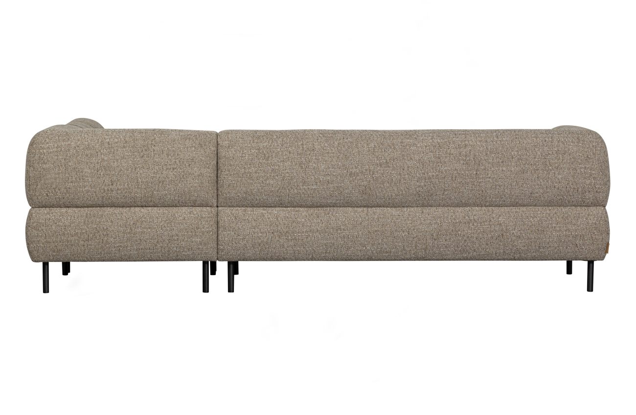 Ecksofa Lloyd aus grobmaschigen Stoff Rechts, Braun