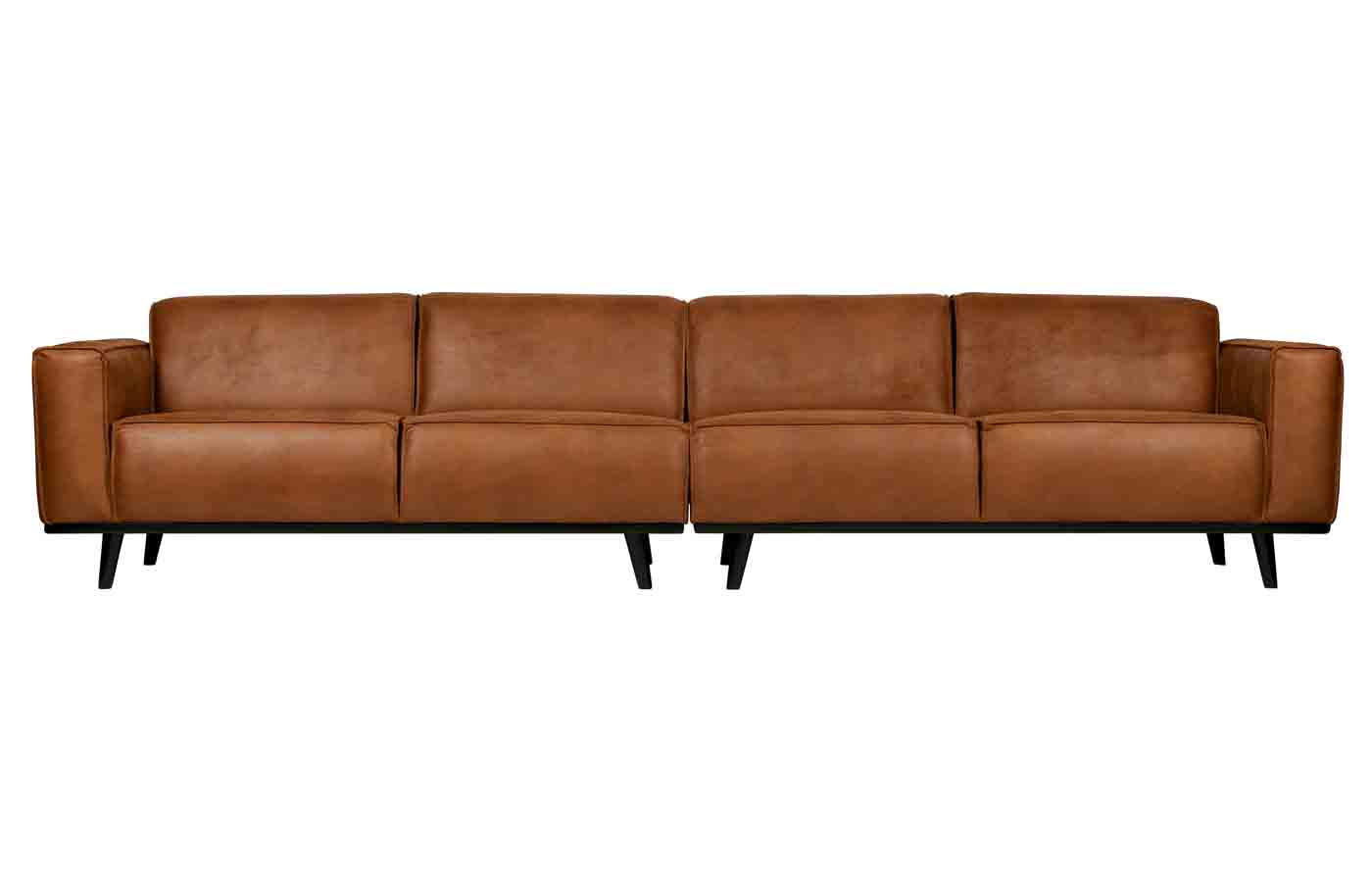 Bigsofa Statement Lederoptik, 372cm Cognac