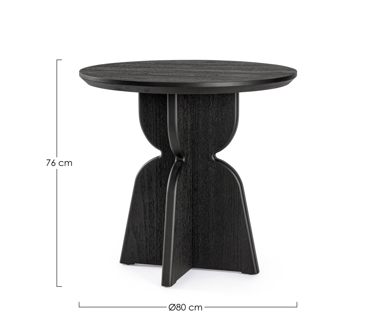 Esstisch Empire Ø 80 cm, Schwarz