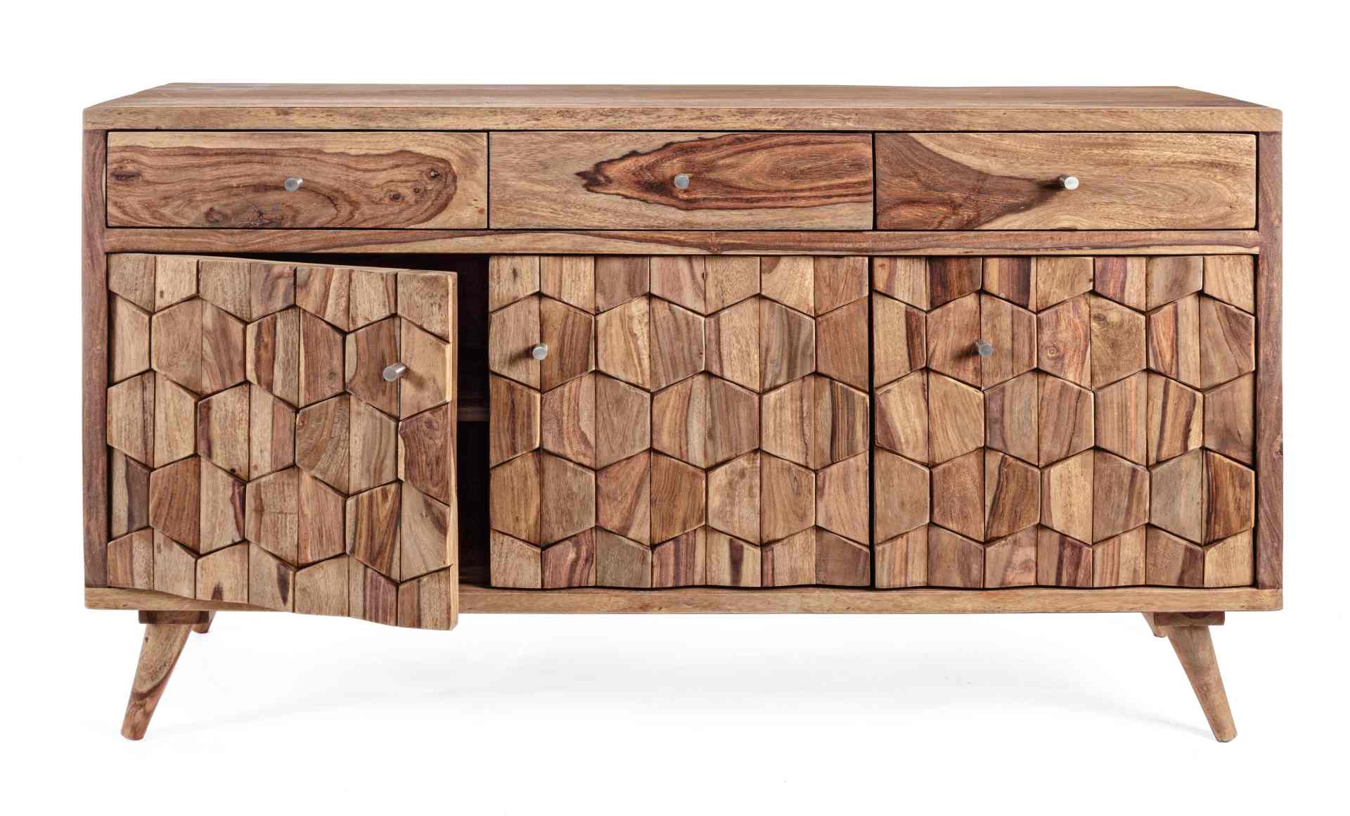 Sideboard Kant aus Sheeshamholz, 132 cm