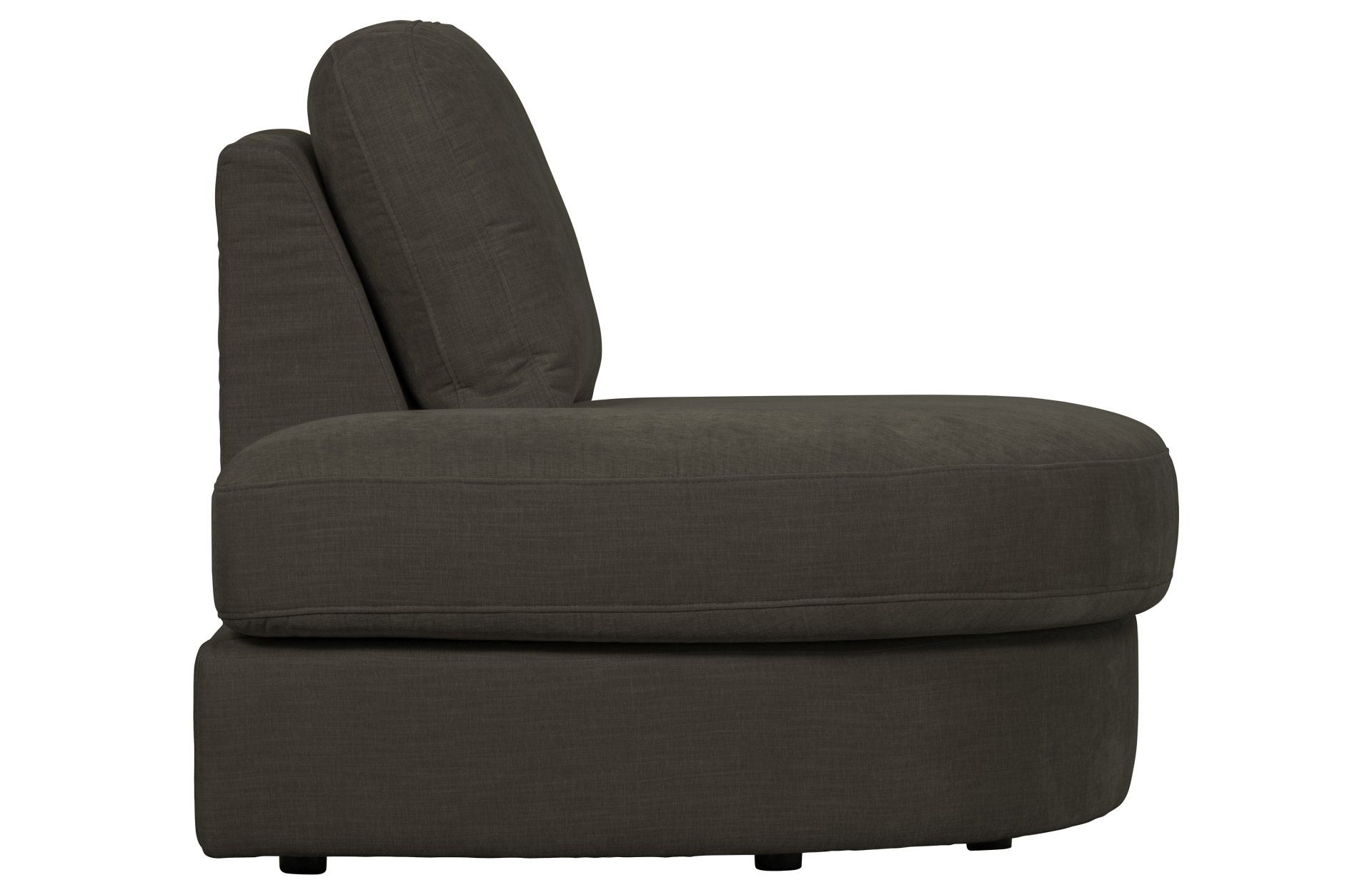 Modulsofa Family 1-Seat Eck-Element Rund Links, Anthrazit