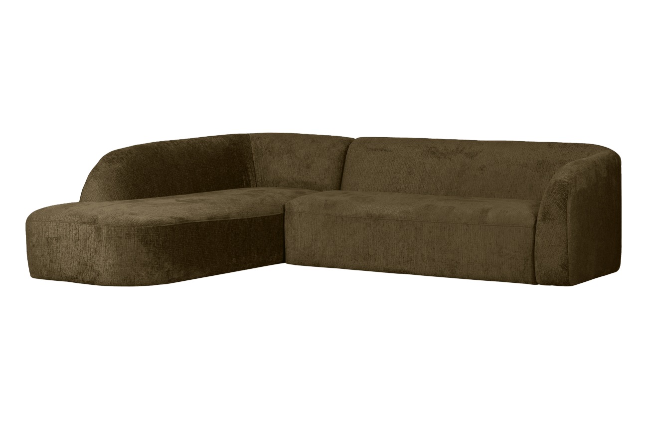 Ecksofa Sloping aus Struktursamt Links, Bonsai