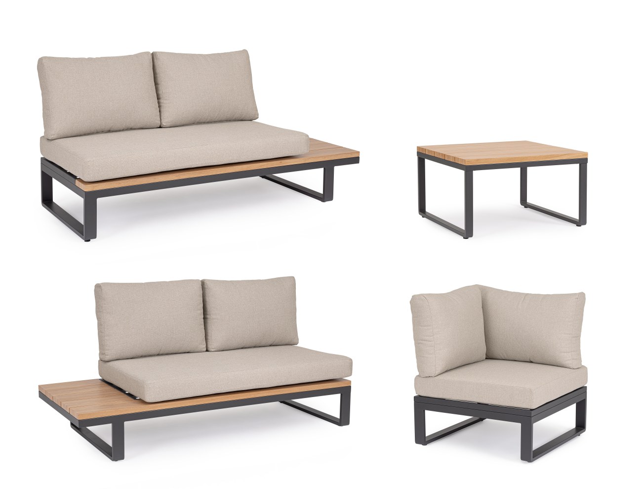 Gartenecksofa Zelmar Inkl. Couchtisch