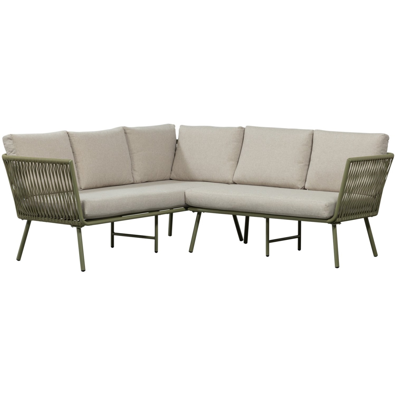 Gartenecksofa Claunk mit Kissen, Grün