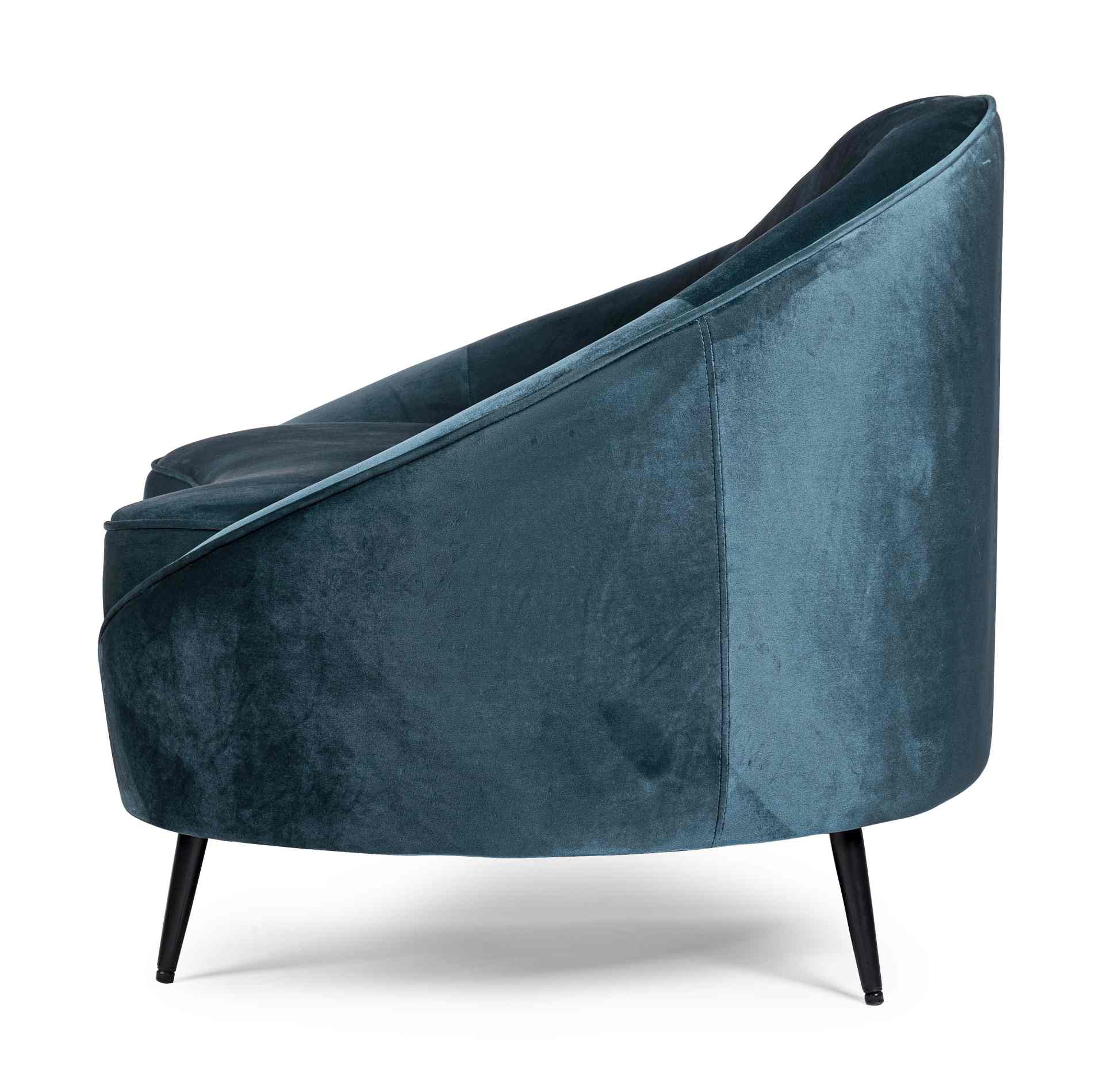 2-Sitzer Sofa Seraphin in Samt-Optik, Blau