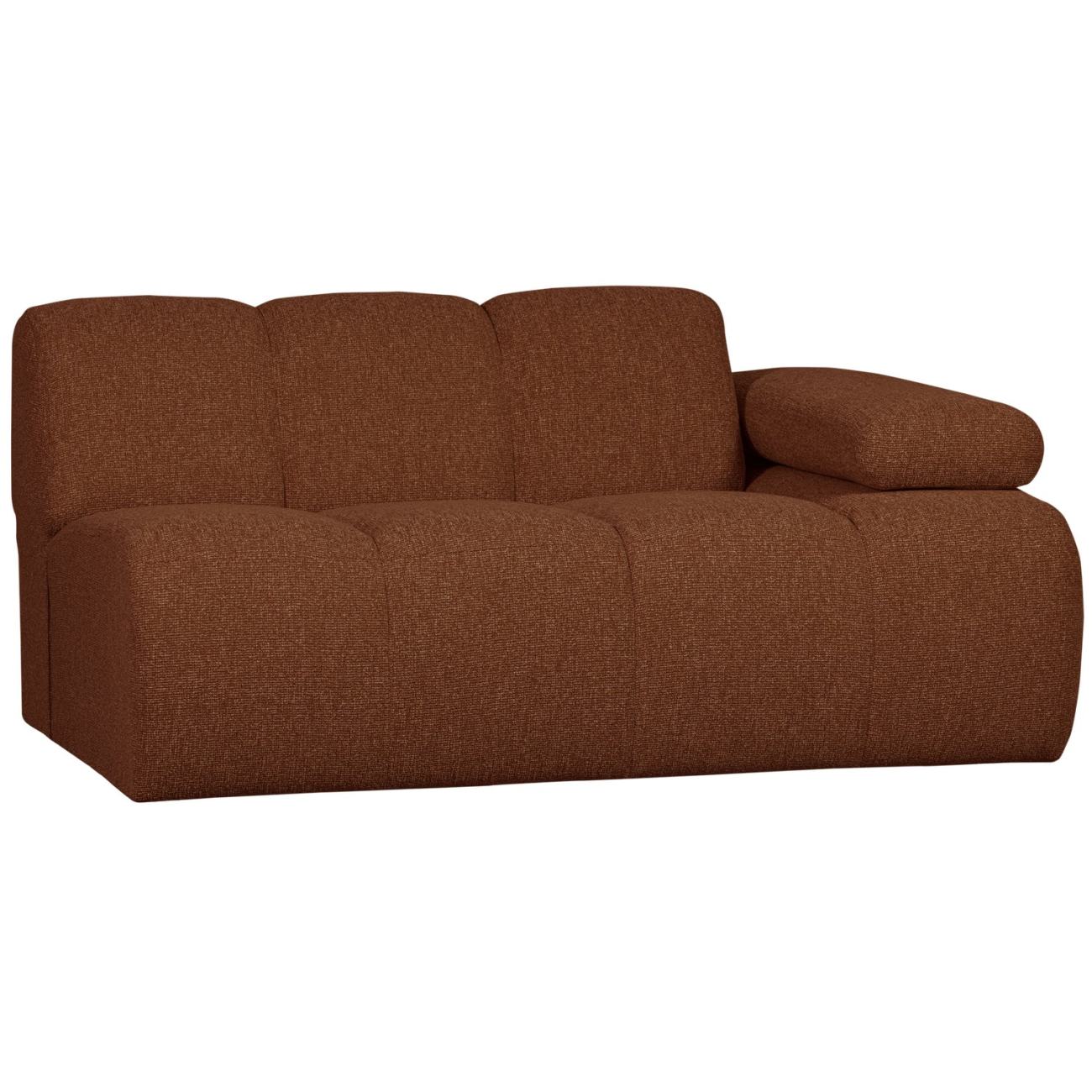 Modulsofa Mojo Boucle 1,5er Arm-Rechts, Rostbraun