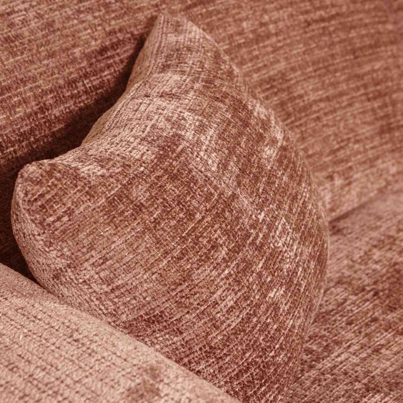 Chaiselongue Cloud aus Chenille-Stoff Rechts, Terra