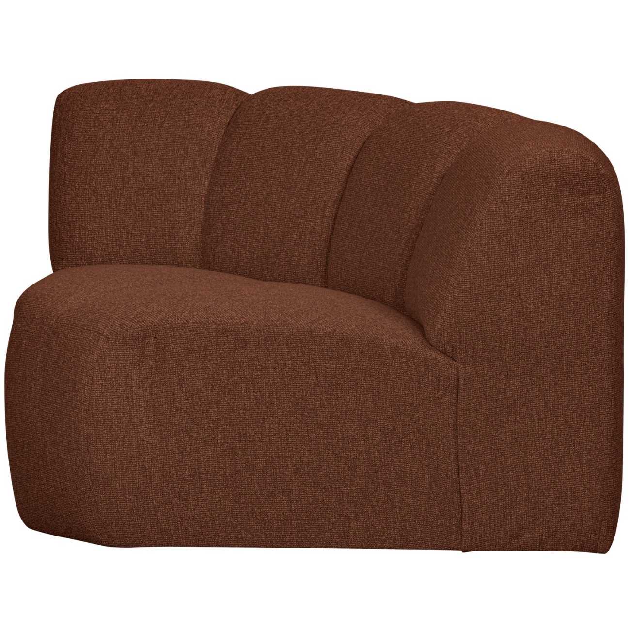 Modulsofa Mojo Boucle Eck-Element, Rostbraun