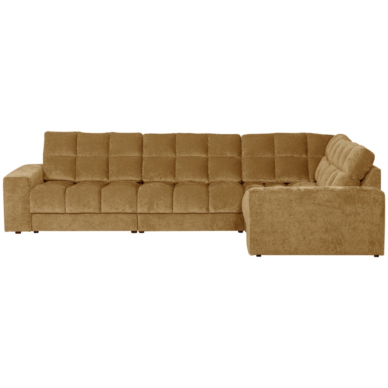 Ecksofa Date aus Webstoff Rechts, Gold