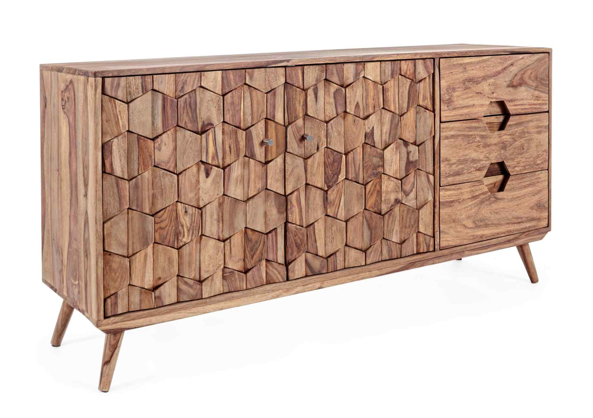 Sideboard Kant aus Sheeshamholz, 145 cm