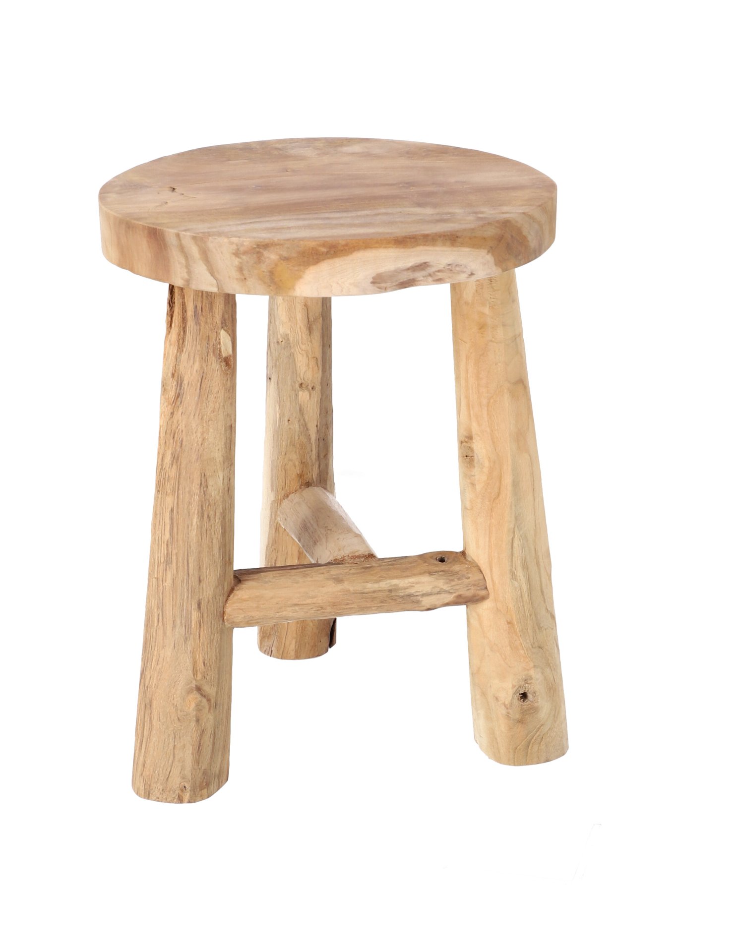 Hocker Dingklik aus Teakholz, Ø 35 cm