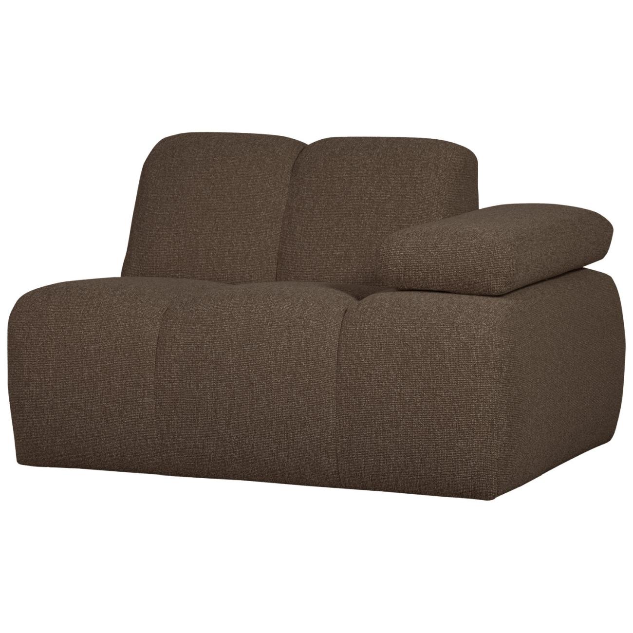 Modulsofa Mojo Boucle 1er Arm-Rechts, Braun