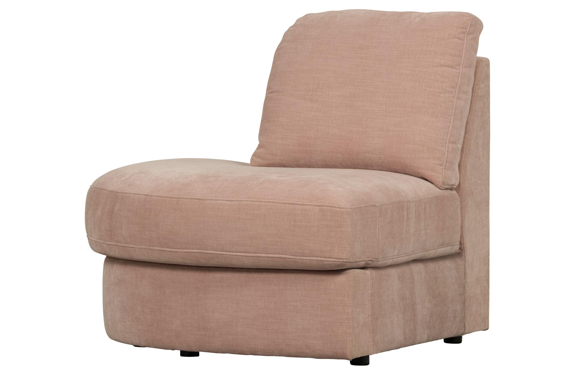 Modulsofa Family 1-Seat Eck-Element Rund Links, Rosa