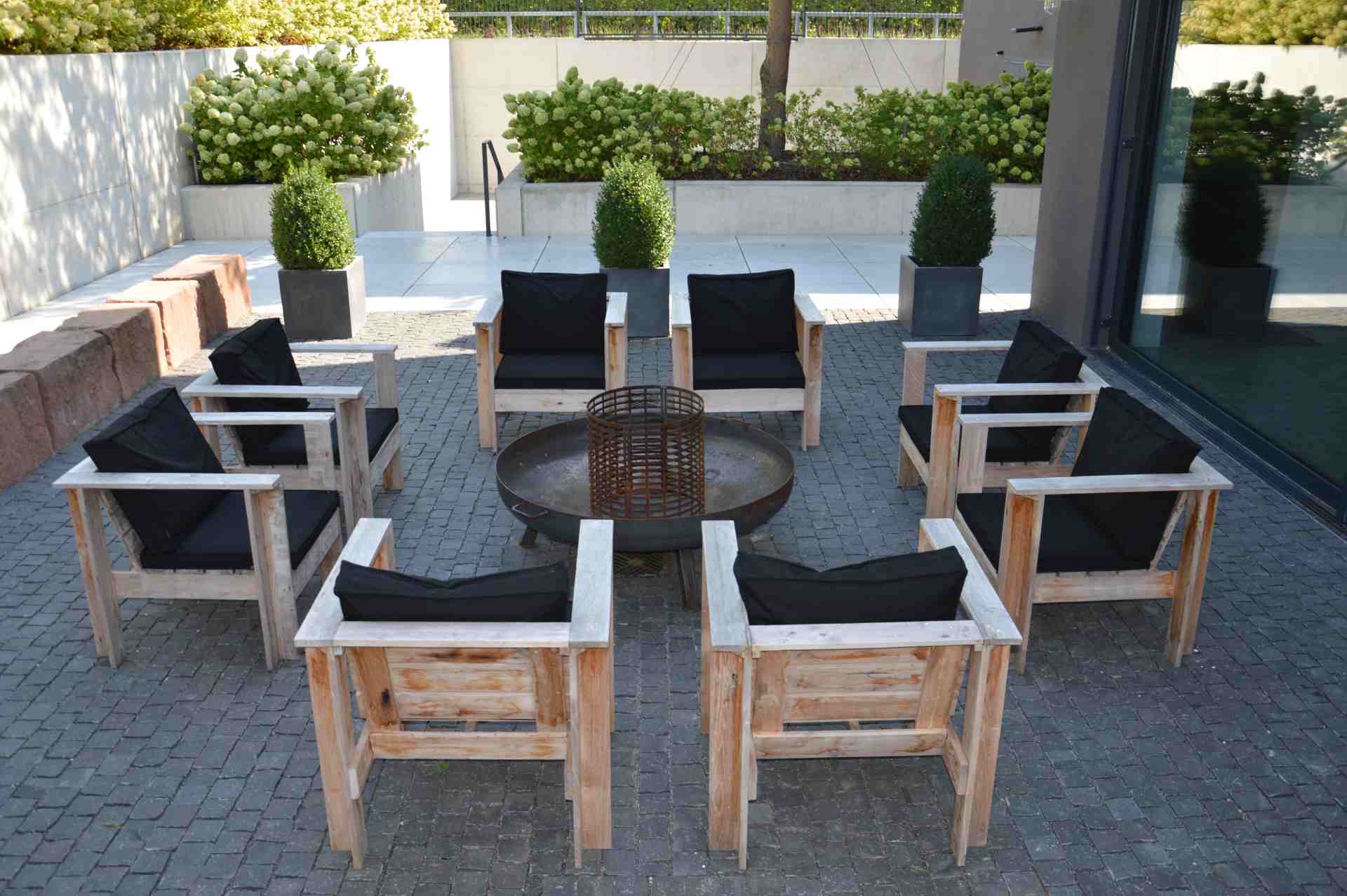 Lounge Batten Sessel aus recyceltem Teakholz