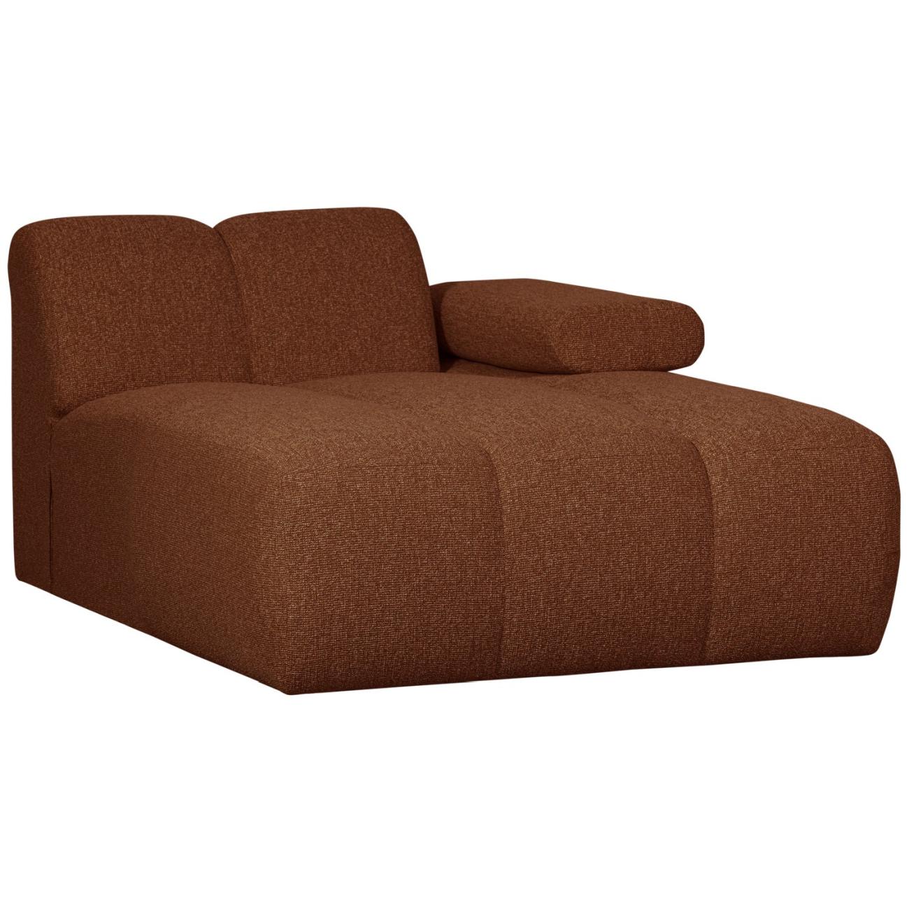 Modulsofa Mojo Bouclé, moderne Chaiselongue rechts, rostbraun, flexibler Komfort für Dein Zuhause