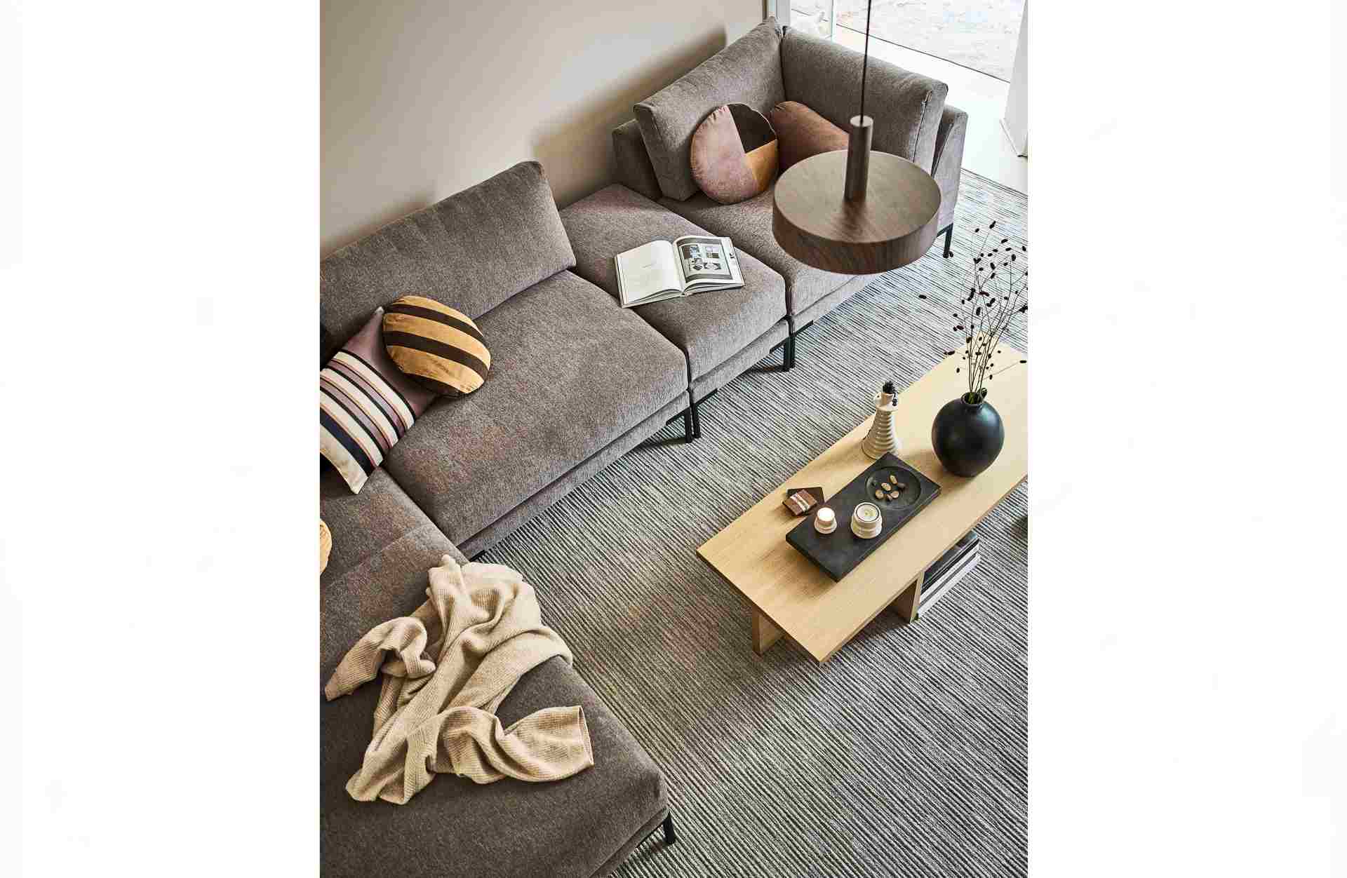 Modulsofa Couple Lounge Element Links, Taupe