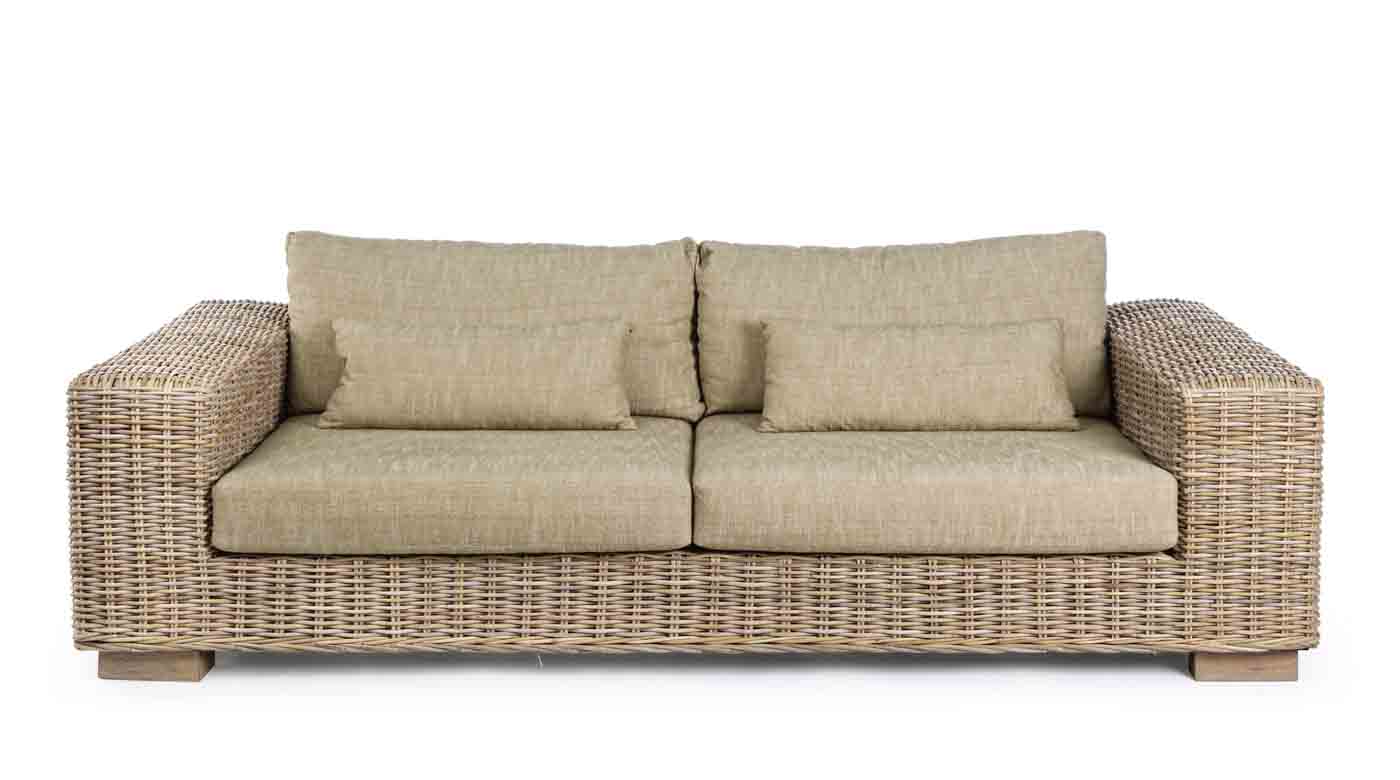 Rattansofa Leandro, 3,5 Sitzer