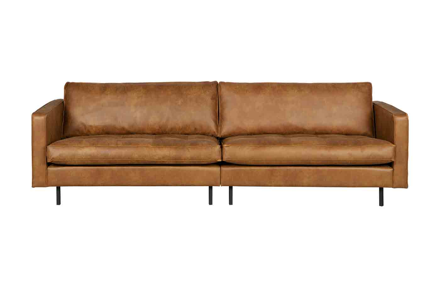 Rodeo Classic Sofa 3 Sitzer Lederoptik, Cognac