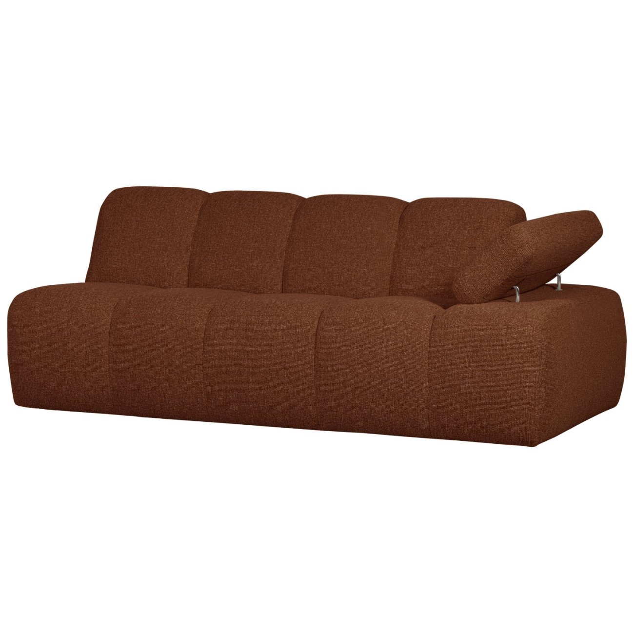 Modulsofa Mojo Boucle 2er Arm-Rechts, Rostbraun