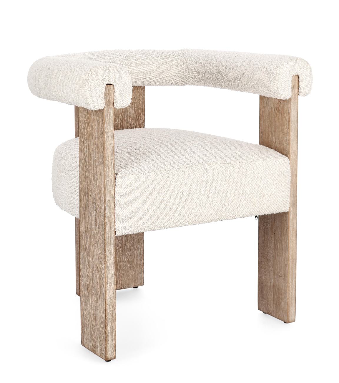 Esszimmerstuhl Agape aus Boucle, Natur / Natur