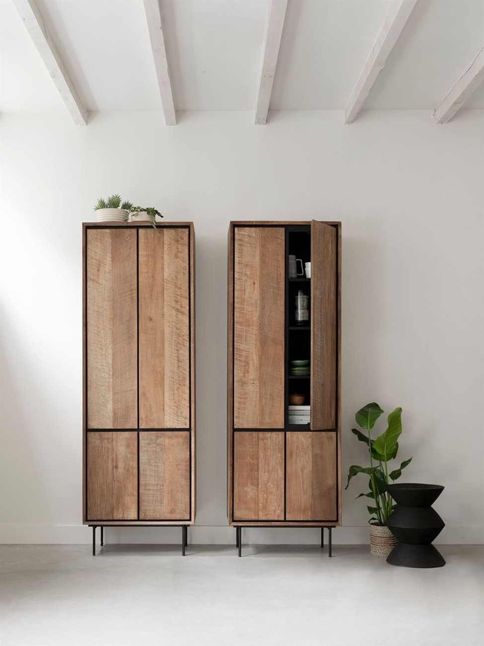 Schrank Metropole aus recyceltem Teakholz, 70 cm