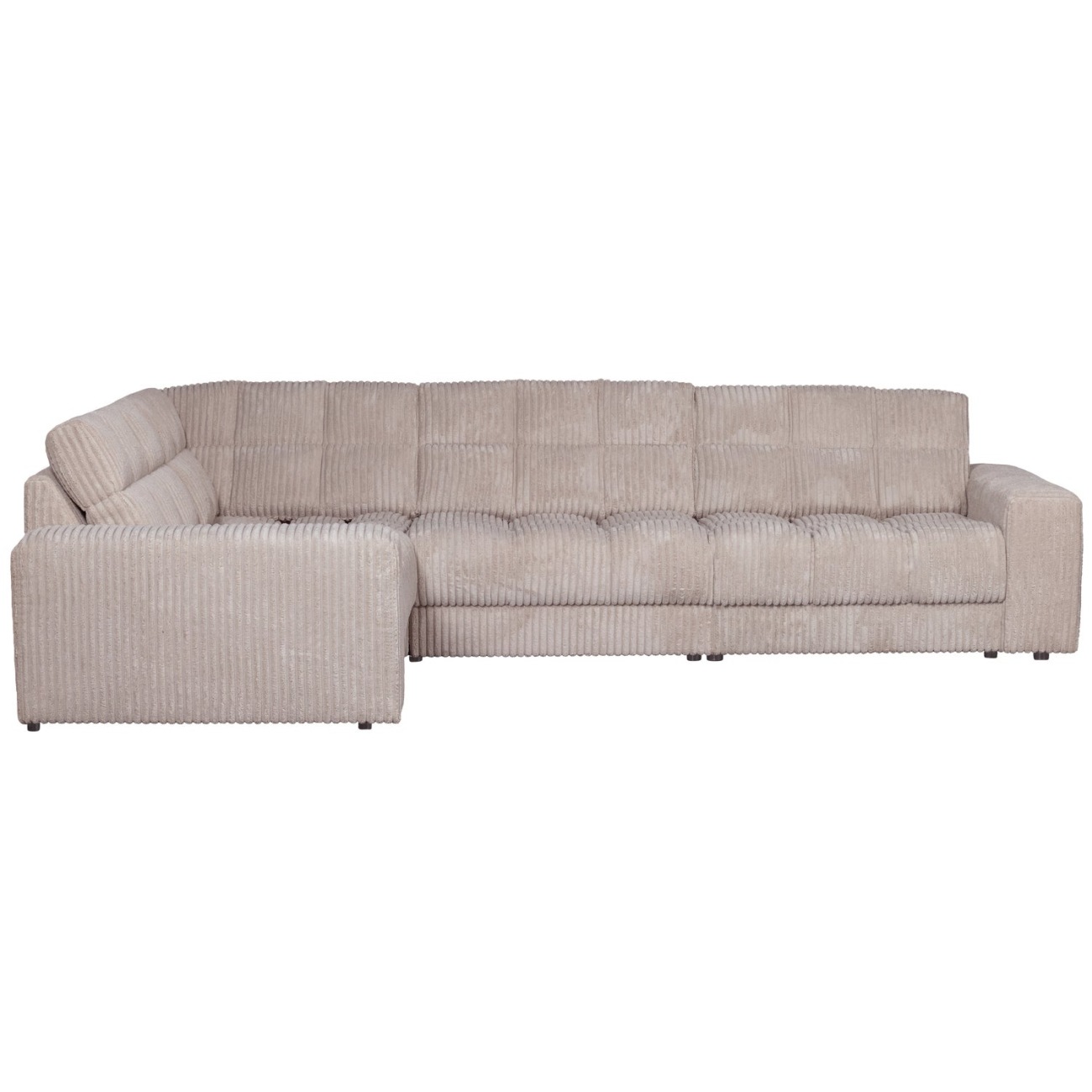 Ecksofa Date mit Cordbezug Links, Natur