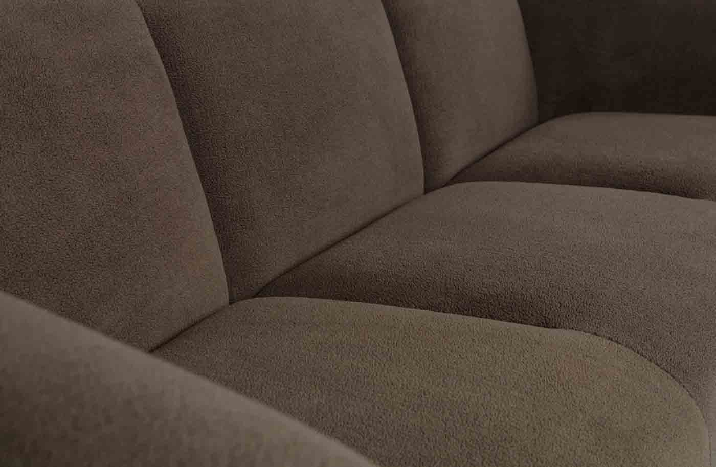 3 Sitzer Sofa Woolly, Braun