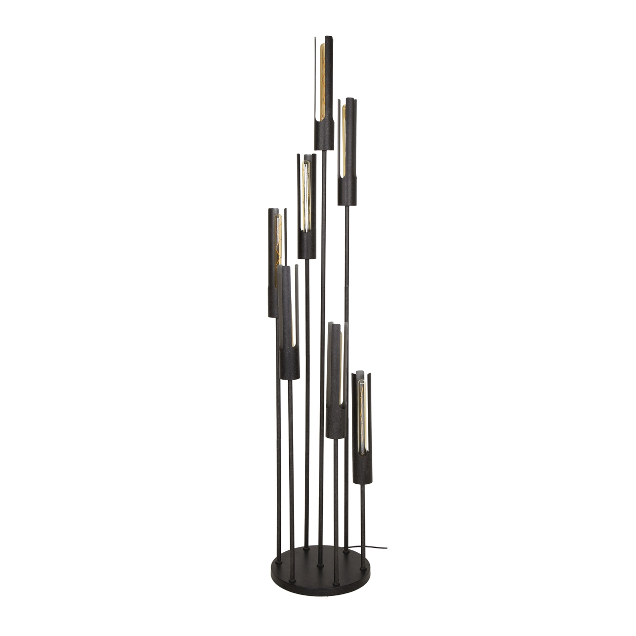 Stehleuchte Pinotuba, 7-flammig - Metall in Artic-Schwarz, inkl. LED
