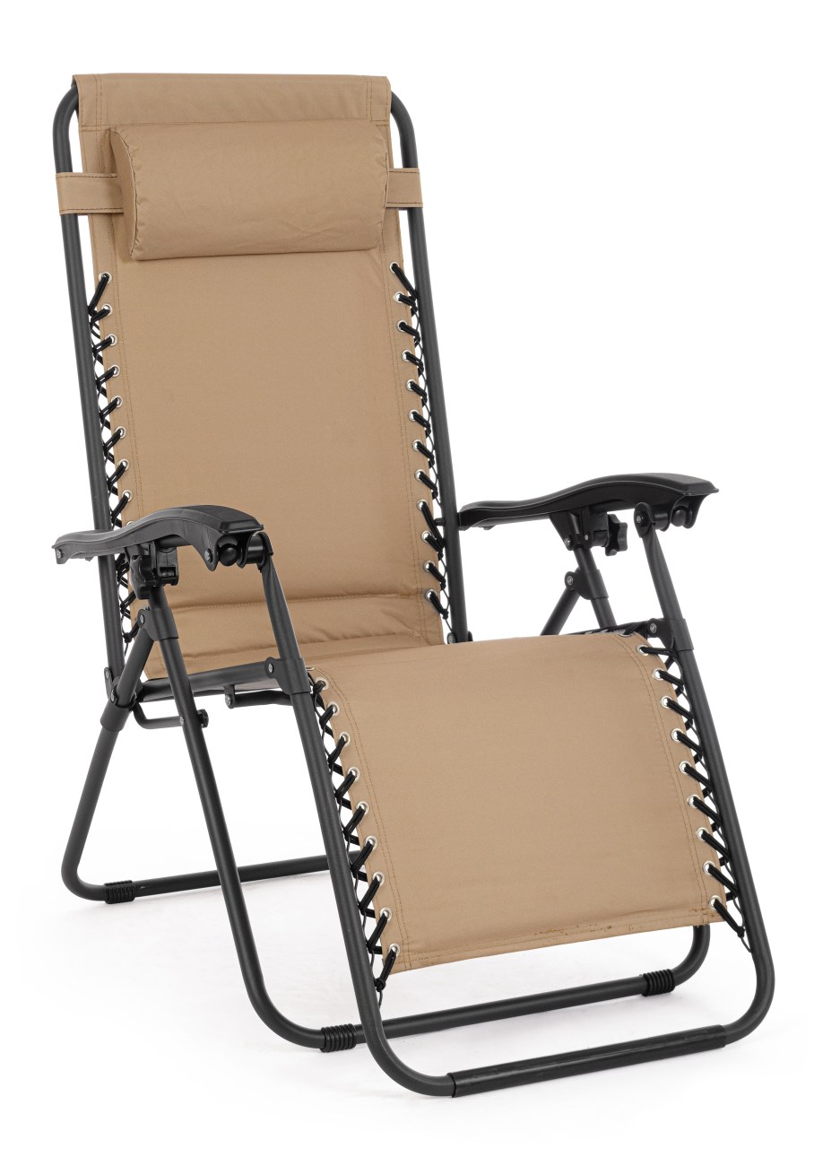 Loungesessel Wayne aus Metall, Beige